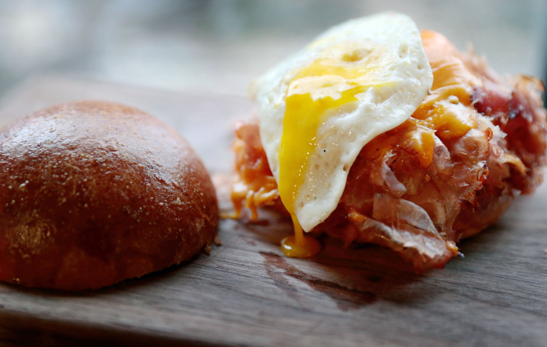 Porter breakfast sandwich